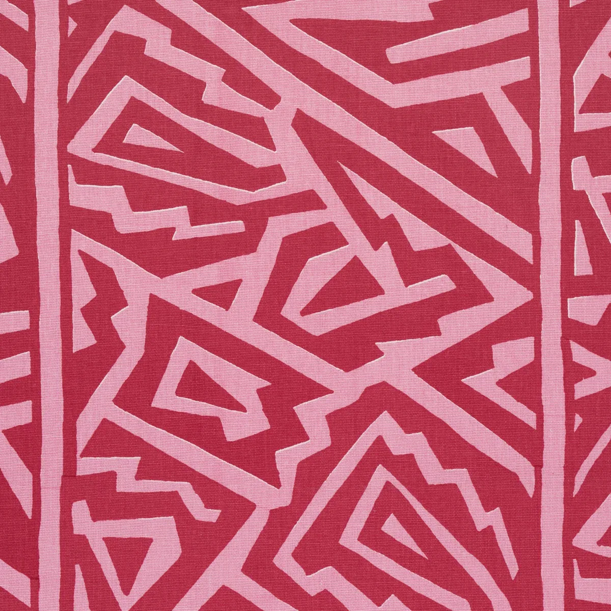 JAGGED MAZE fabric PINK color by Schumacher