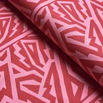 JAGGED MAZE fabric PINK color by Schumacher