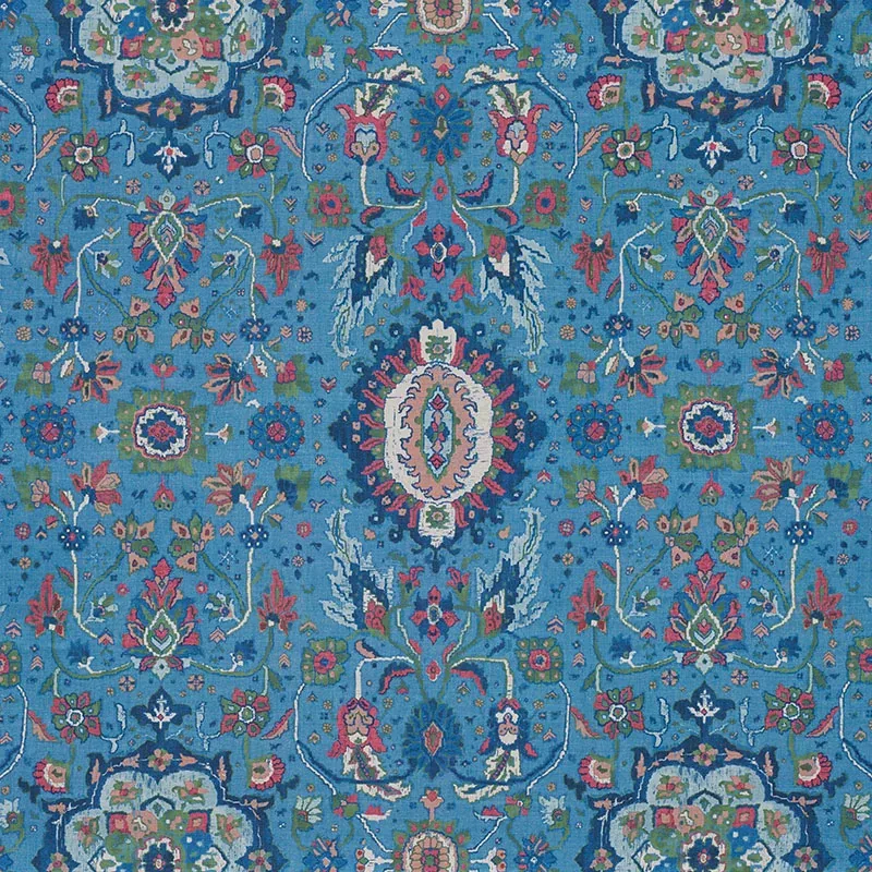 JAHANARA CARPET fabric PEACOCK color by Schumacher