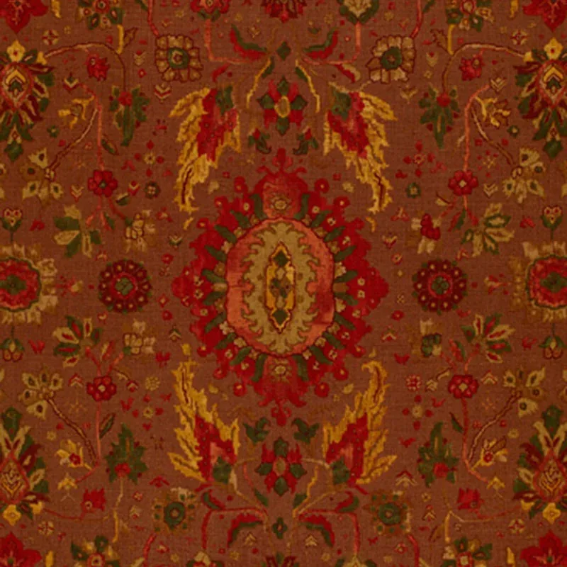 JAHANARA CARPET fabric SPICE BROWN color by Schumacher