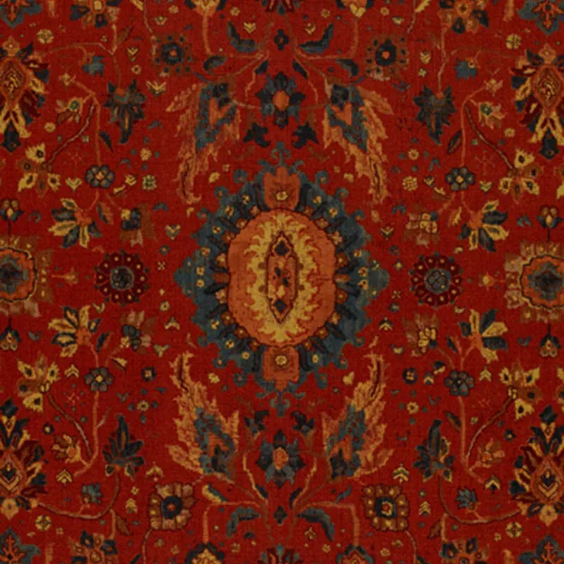 JAHANARA CARPET fabric TURKISH RED color by Schumacher