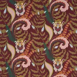 JAIPUR FANTAISIE Fabric – AUBERGINE | Schumacher | Wallpaper JAIPUR FANTAISIE fabric AUBERGINE color by Schumacher