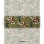 JAIPUR FANTAISIE Fabric – MOSS | Schumacher | Wallpaper Twin JAIPUR FANTAISIE fabric MOSS color by Schumacher