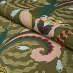 JAIPUR FANTAISIE Fabric – MOSS | Schumacher | Wallpaper Twin JAIPUR FANTAISIE fabric MOSS color by Schumacher