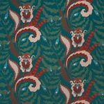 JAIPUR FANTAISIE Fabric – TURQUOISE | Schumacher | Wallpaper JAIPUR FANTAISIE fabric TURQUOISE color by Schumacher