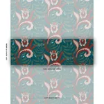 JAIPUR FANTAISIE Fabric – TURQUOISE | Schumacher | Wallpaper JAIPUR FANTAISIE fabric TURQUOISE color by Schumacher