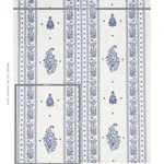 JAIPUR LINEN EMBROIDERY Fabric – BLUE | Schumacher | Wallpap JAIPUR LINEN EMBROIDERY fabric BLUE color by Schumacher