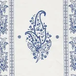 JAIPUR LINEN EMBROIDERY Fabric – BLUE | Schumacher | Wallpap JAIPUR LINEN EMBROIDERY fabric BLUE color by Schumacher