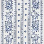JAIPUR LINEN EMBROIDERY Fabric – BLUE | Schumacher | Wallpap JAIPUR LINEN EMBROIDERY fabric BLUE color by Schumacher
