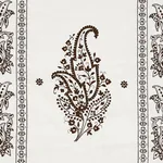 JAIPUR LINEN EMBROIDERY fabric BROWN color by Schumacher