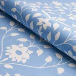 JAIPUR MUGHAL FLOWER fabric CORNFLOWER BLUE color by Schumacher