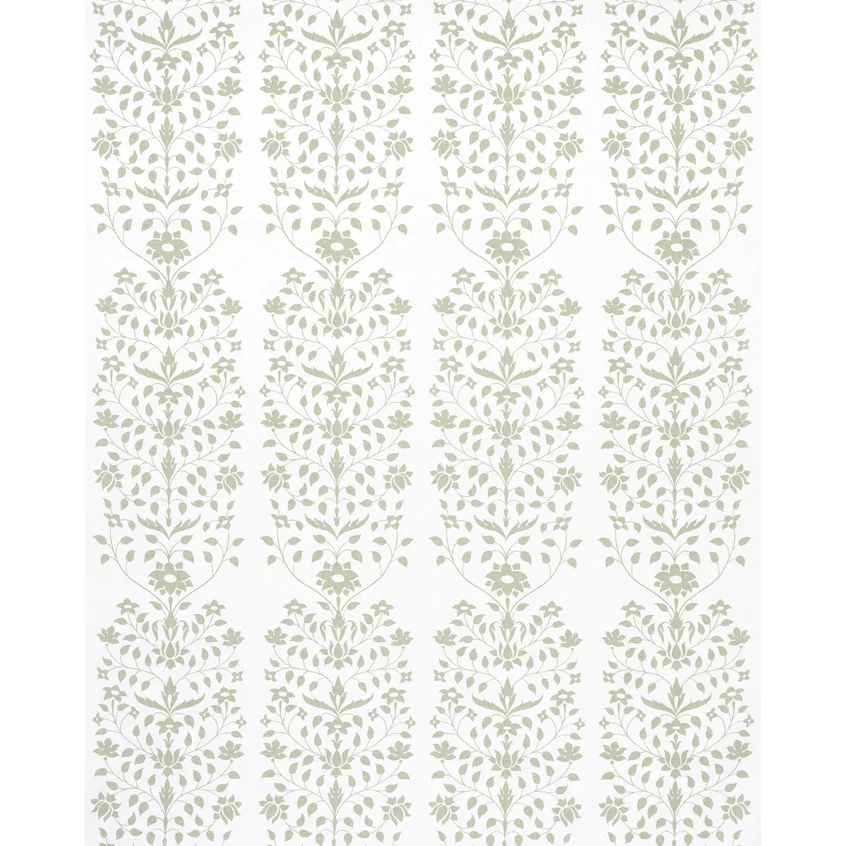 JAIPUR MUGHAL FLOWER Fabric – GREEN | Schumacher | Wallpaper JAIPUR MUGHAL FLOWER fabric GREEN color by Schumacher