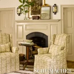 JAKARTA LINEN PRINT Fabric – GREIGE | Schumacher | Wallpaper JAKARTA LINEN PRINT fabric GREIGE color by Schumacher