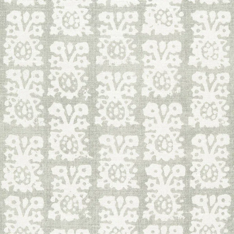 JAKARTA LINEN PRINT fabric SLATE color by Schumacher