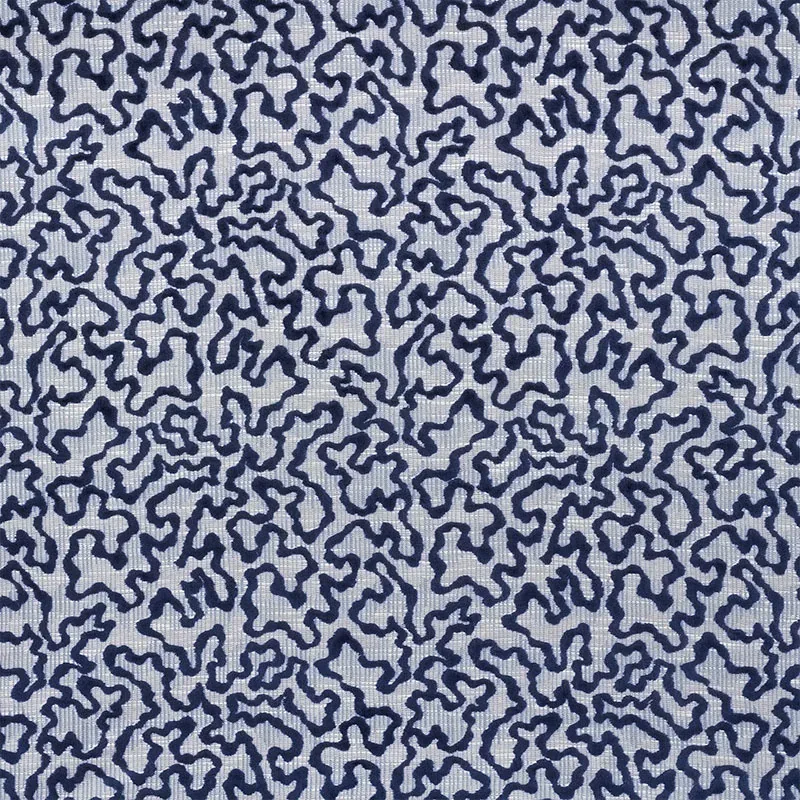 JANIS VELVET fabric BLUE color by Schumacher