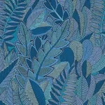 JAPURA FOREST fabric BLUES color by Schumacher