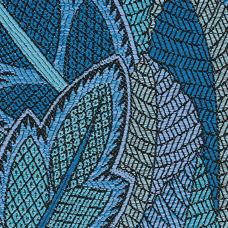 JAPURA FOREST fabric BLUES color by Schumacher
