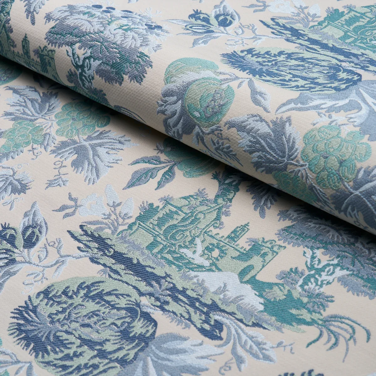 JARDIN DE LOUIS fabric DELFT color by Schumacher