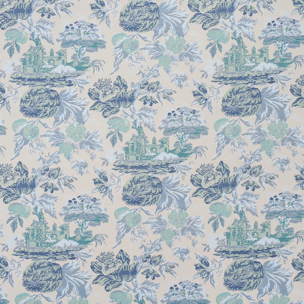 JARDIN DE LOUIS fabric DELFT color by Schumacher