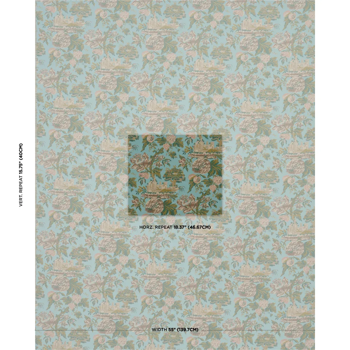 JARDIN DE LOUIS fabric PRINTEMPS color by Schumacher