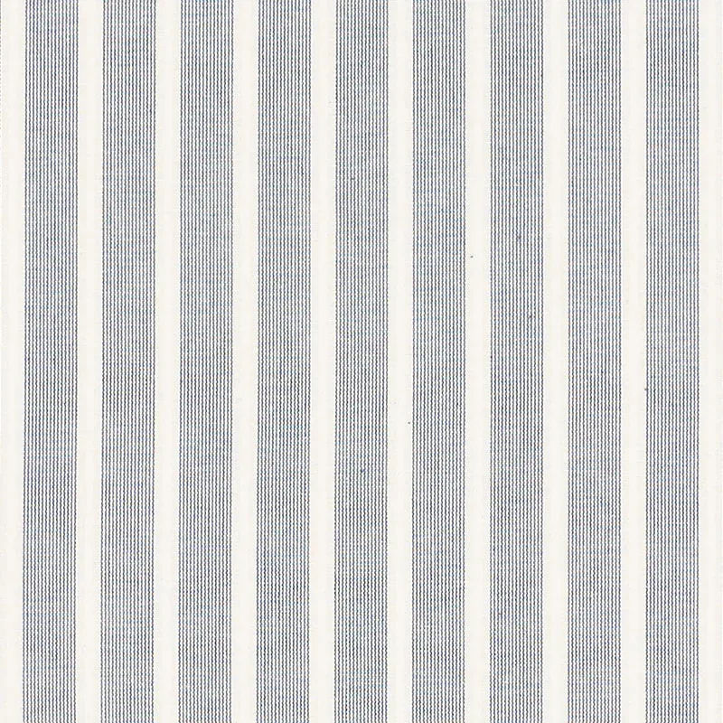 JEAN STRIPE fabric NAVY color by Schumacher