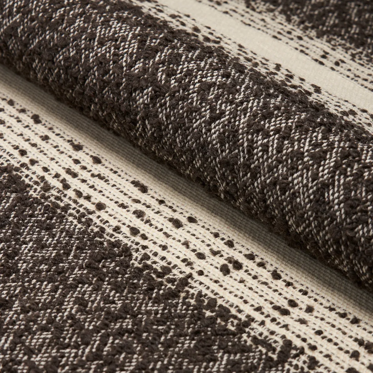 JESSEN ALPACA STRIPE fabric BROWN color by Schumacher