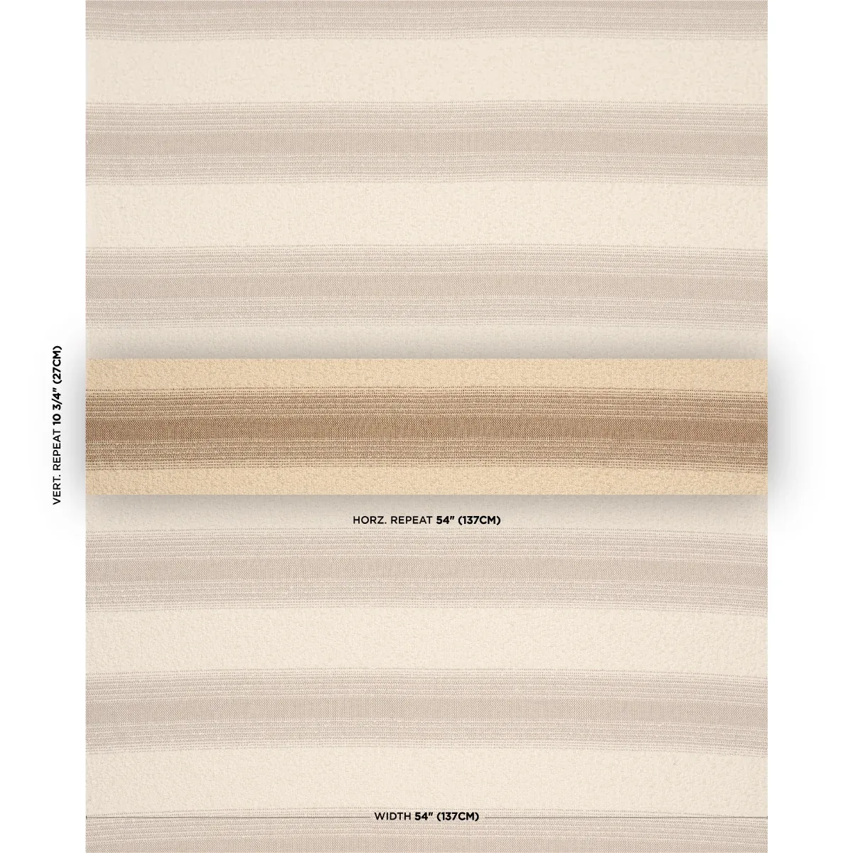 JESSEN ALPACA STRIPE fabric NATURAL color by Schumacher