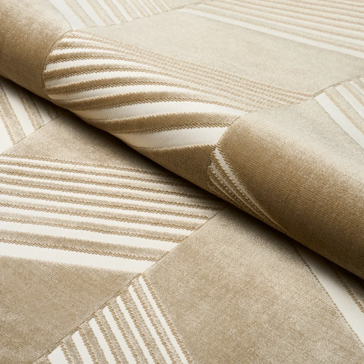 JESSIE CUT VELVET fabric SAND color by Schumacher
