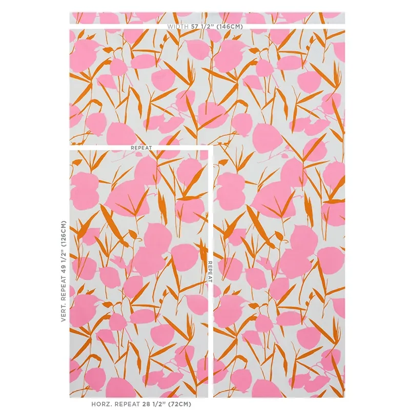 JOAN Fabric – PINK | Schumacher | Wallpaper Twins JOAN fabric PINK color by Schumacher