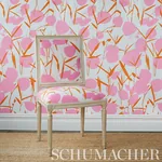 JOAN Fabric – PINK | Schumacher | Wallpaper Twins JOAN fabric PINK color by Schumacher