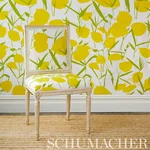 JOAN Fabric – YELLOW | Schumacher | Wallpaper Twins JOAN fabric YELLOW color by Schumacher