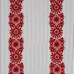 Joelle Stripe Fabric – RED ON BLACK | Schumacher | Wallpaper Joelle Stripe fabric RED ON BLACK color by Schumacher
