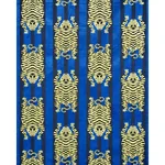 Jokhang Tiger Velvet Fabric – BLUE | Schumacher | Wallpaper Jokhang Tiger Velvet fabric BLUE color by Schumacher