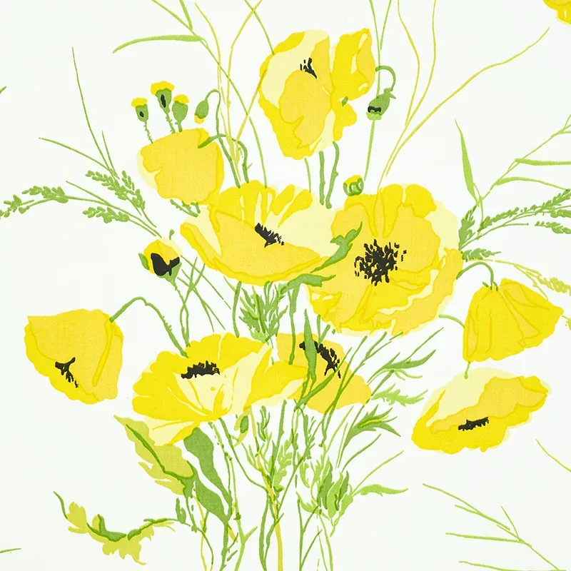 JONI CHINTZ fabric YELLOW color by Schumacher