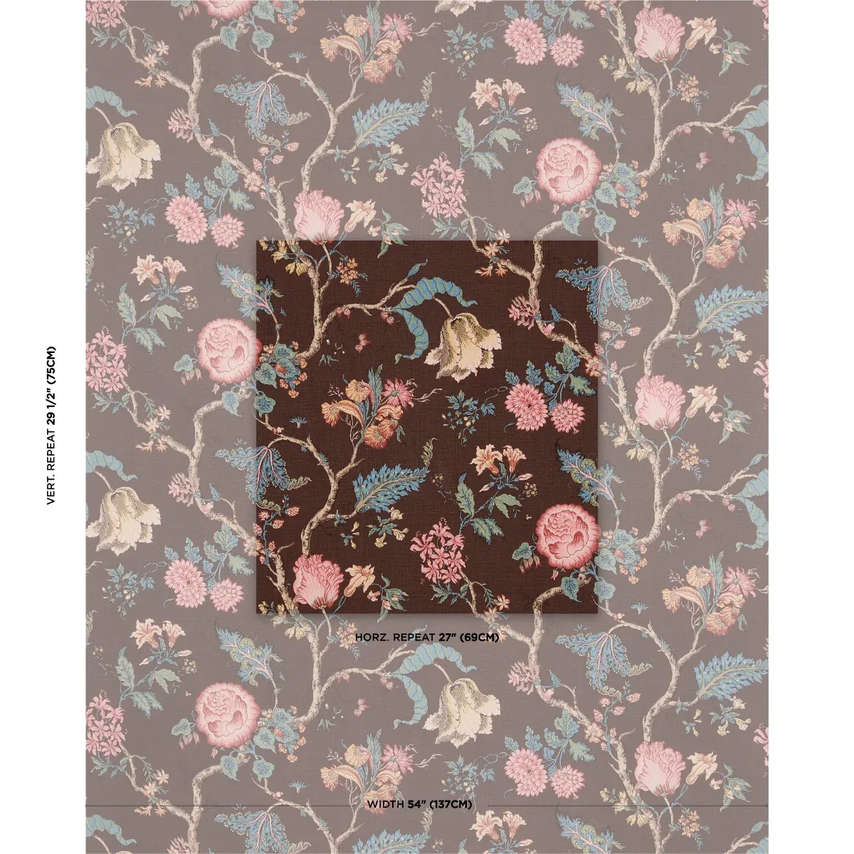 JOSEPHINE Fabric – CINNABAR | Schumacher | Wallpaper Twins JOSEPHINE fabric CINNABAR color by Schumacher