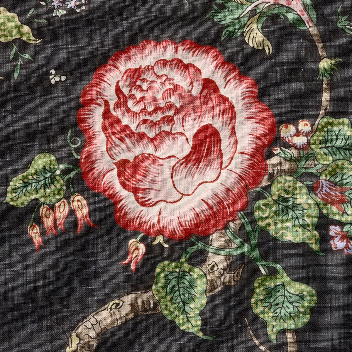 JOSEPHINE Fabric – NOIR | Schumacher | Wallpaper Twins JOSEPHINE fabric NOIR color by Schumacher