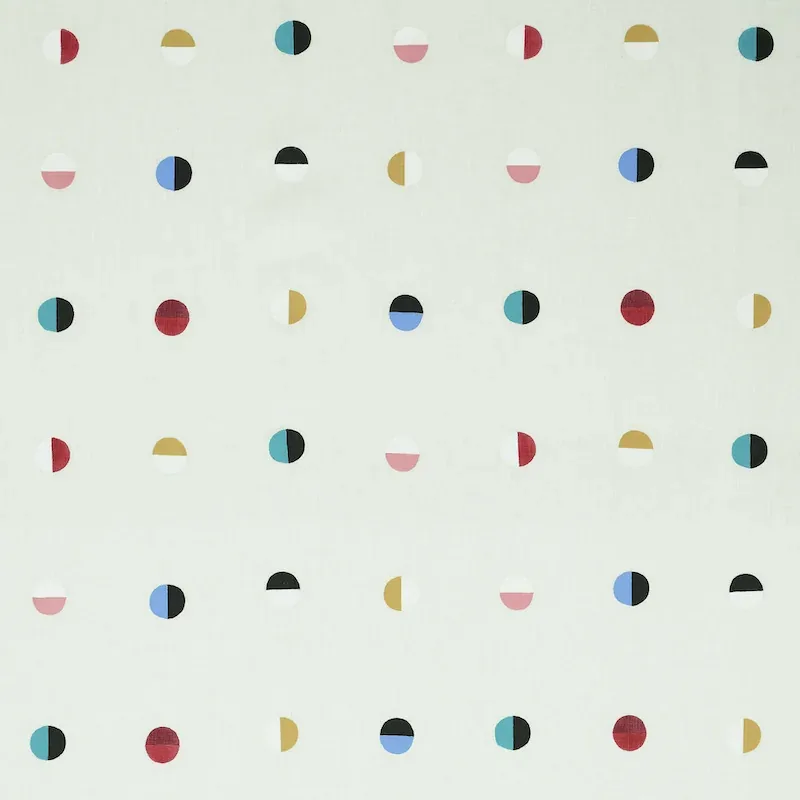 JOSHUA TREE fabric MULTI MOONS ON IVORY color by Schumacher