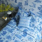 JULIE Fabric – BLUE | Schumacher | Wallpaper Twins JULIE fabric BLUE color by Schumacher
