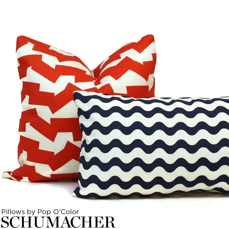 JUMBLE II INDOOR/OUTDOOR Fabric – RED | Schumacher | Wallpap JUMBLE II INDOOR/OUTDOOR fabric RED color by Schumacher