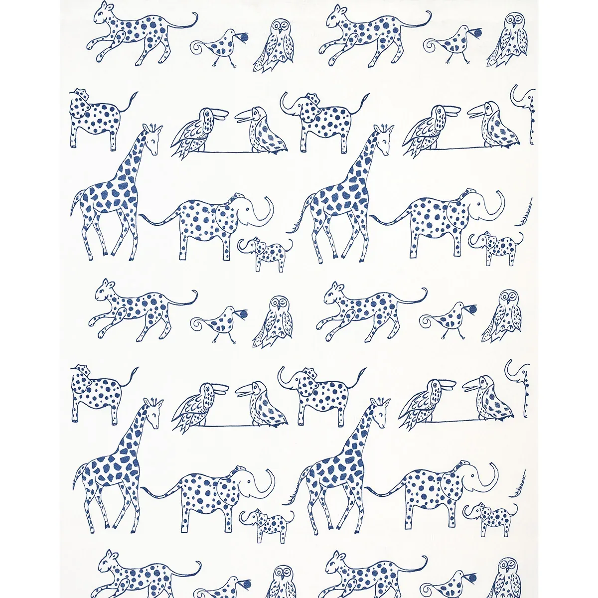 Jungle Jubilee Fabric – BLUEBERRY | Schumacher | Wallpaper T Jungle Jubilee fabric BLUEBERRY color by Schumacher