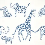 Jungle Jubilee Fabric – BLUEBERRY | Schumacher | Wallpaper T Jungle Jubilee fabric BLUEBERRY color by Schumacher