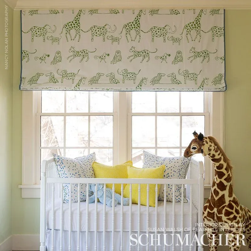 Jungle Jubilee Fabric – LEAF | Schumacher | Wallpaper Twins Jungle Jubilee fabric LEAF color by Schumacher