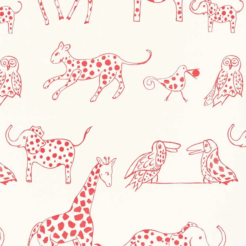 Jungle Jubilee fabric PUNCH color by Schumacher