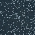 JUNGLE VINE fabric DARK BLUE color by Schumacher