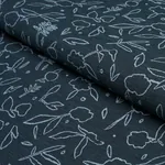 JUNGLE VINE fabric DARK BLUE color by Schumacher