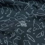 JUNGLE VINE fabric DARK BLUE color by Schumacher