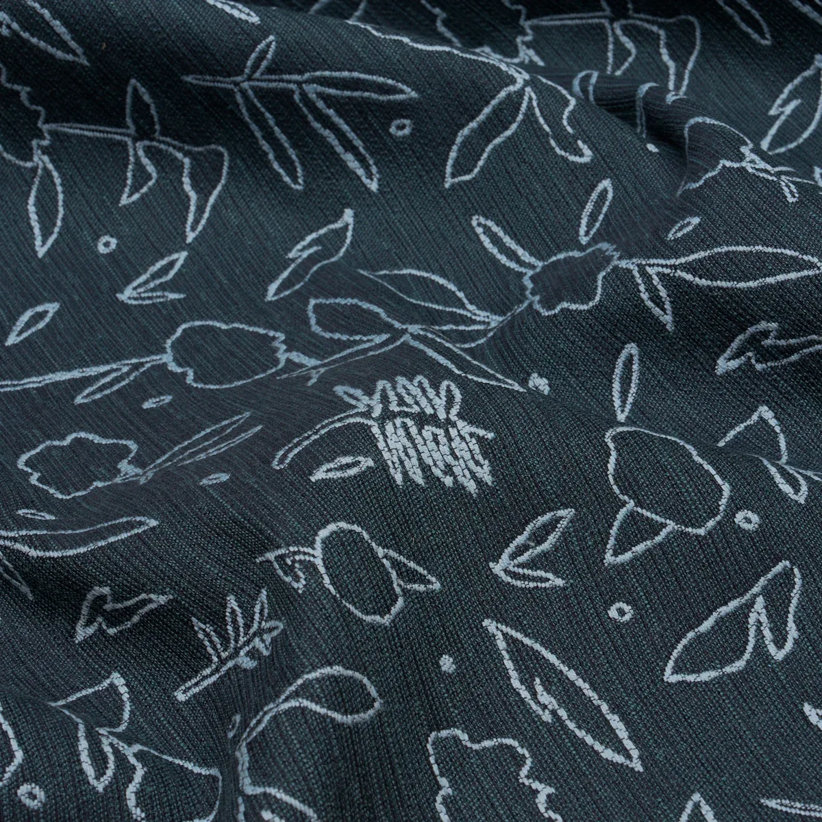 JUNGLE VINE fabric DARK BLUE color by Schumacher
