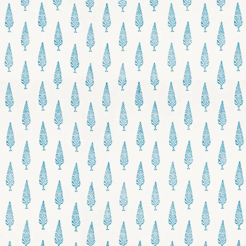 JUNIPER BLOCK PRINT Fabric – BLUE | Schumacher | Wallpaper T JUNIPER BLOCK PRINT fabric BLUE color by Schumacher