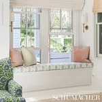 JUNIPER BLOCK PRINT Fabric – GREEN | Schumacher | Wallpaper JUNIPER BLOCK PRINT fabric GREEN color by Schumacher