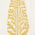 JUNIPER BLOCK PRINT Fabric – YELLOW | Schumacher | Wallpaper JUNIPER BLOCK PRINT fabric YELLOW color by Schumacher